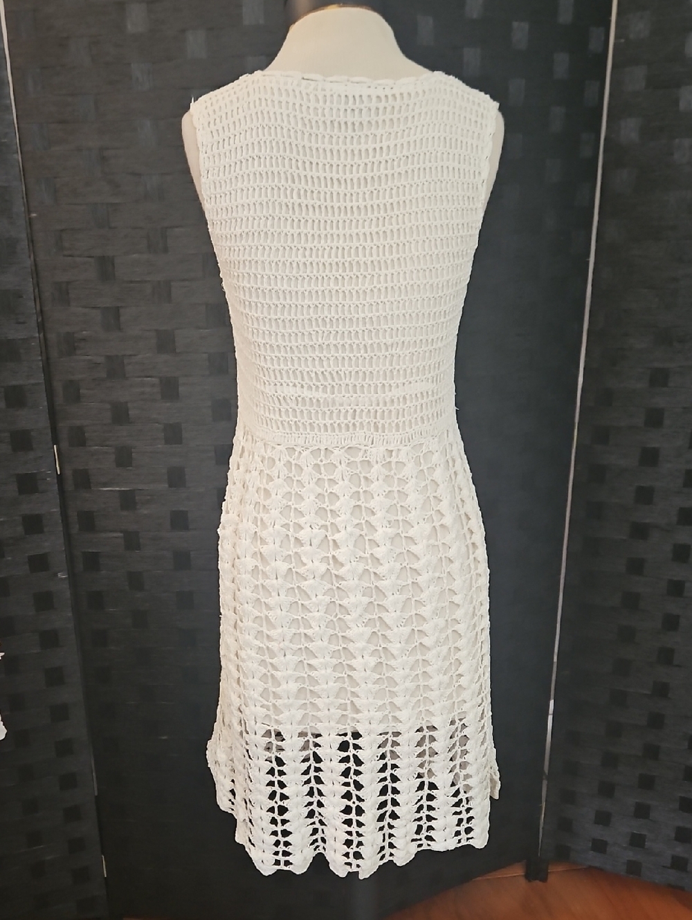 Sunny Blossom White Crochet Dress Small - Picture 6 of 12